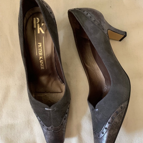 Peter Kaiser Suede Grey Heels - Picture 7 of 8